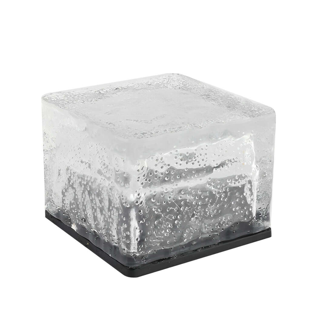 Cube de glace solaire extérieur blanc chaud froid bleu vert IP65 design moderne pour jardin terrasse