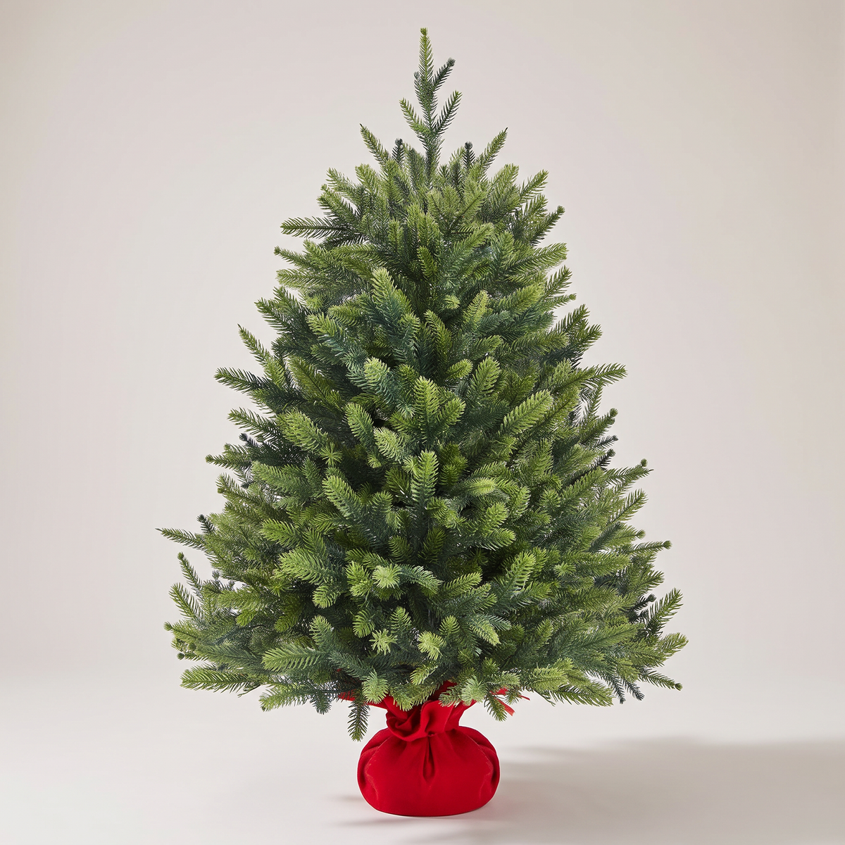 Sapin de Noël artificiel 91 cm, mini sapin de table avec socle en béton
