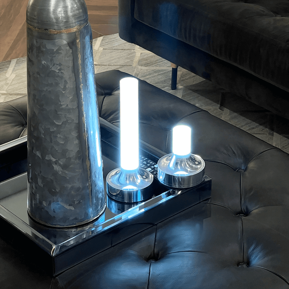 BoruGlow | Lampe de Table Sans Fil – LED Dimmable Étanche Intérieur/Extérieur