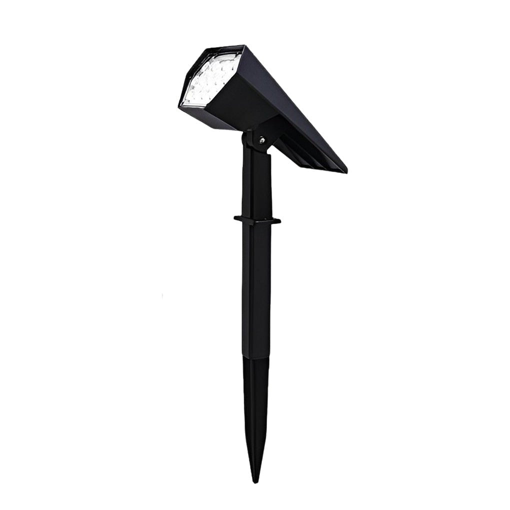 Spot solaire jardin LED blanc chaud extérieur IP65 étanche design moderne réglable décoratif