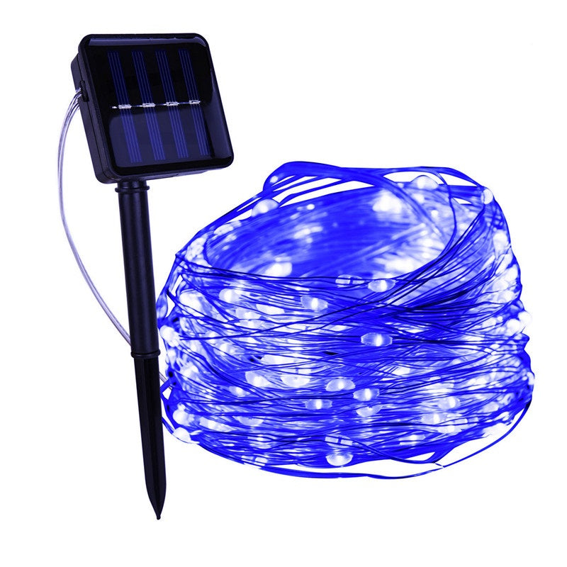 Guirlande lumineuse solaire LED blanc chaud extérieur jardin IP65 étanche design moderne