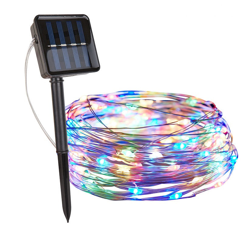 Guirlande lumineuse solaire LED blanc chaud extérieur jardin IP65 étanche design moderne