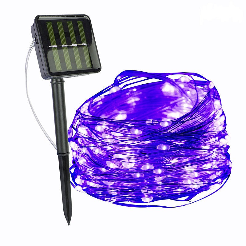 Guirlande lumineuse solaire LED blanc chaud extérieur jardin IP65 étanche design moderne