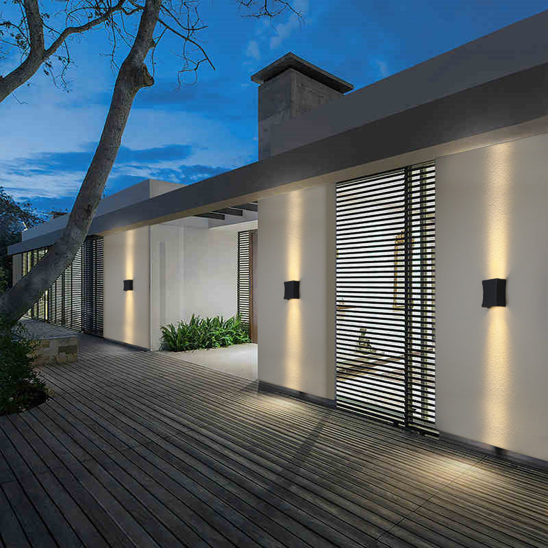 Applique murale LED extérieure design moderne lumière blanche chaude étanche jardin terrasse