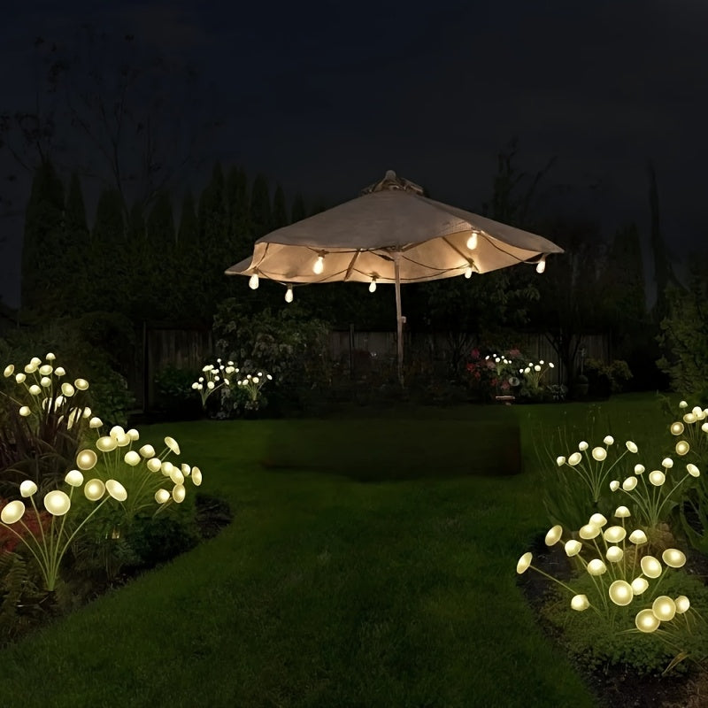 Lampes Solaires de Jardin Champignon Méduse Plastique 45 cm – LED, IP65, À Planter