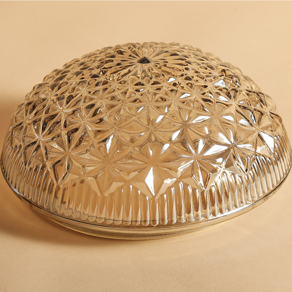 CrystalBreeze – Plafonnier en Verre Strié pour Chambre