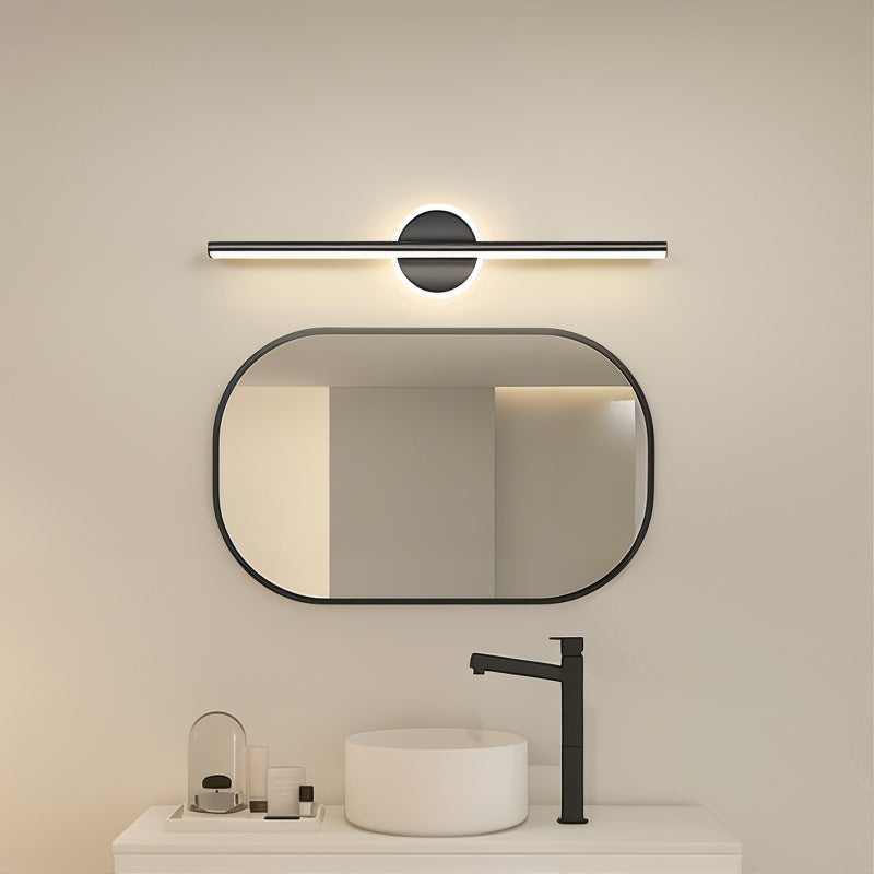 Applique Murale LED Élégante en Noir/Or GleamNova