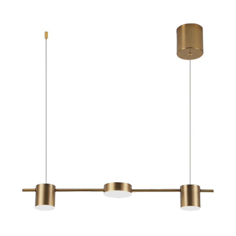LumoÉlise – Suspension LED 3/5 Lumières Minimaliste Noir/Or