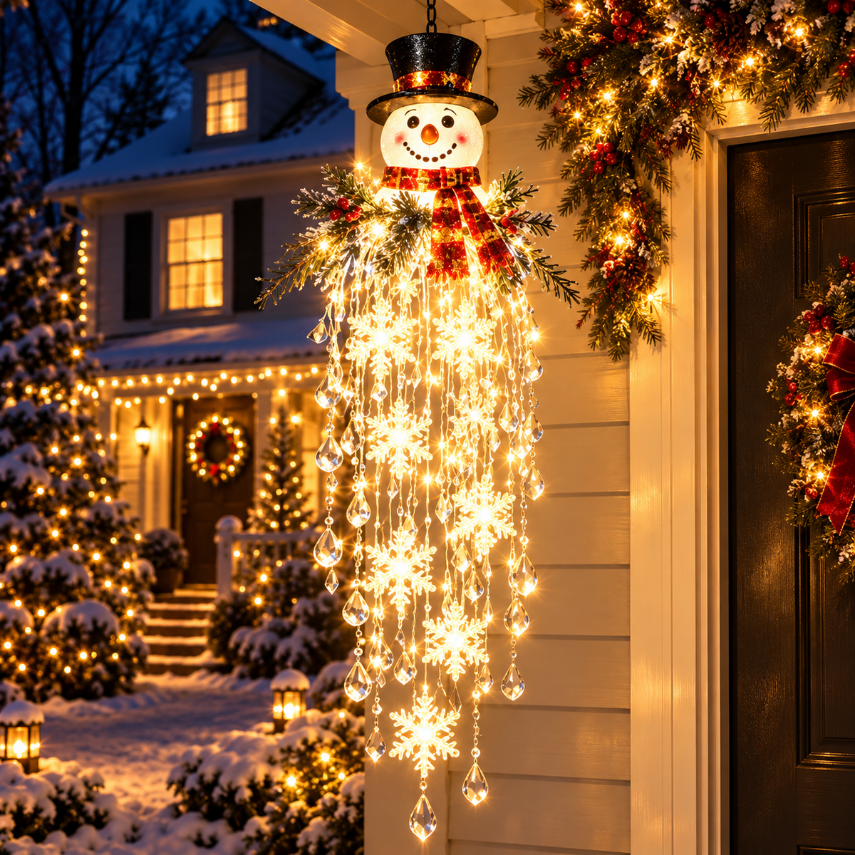 Décoration Lumineuse de Noël pour Rampe avec Cadeaux