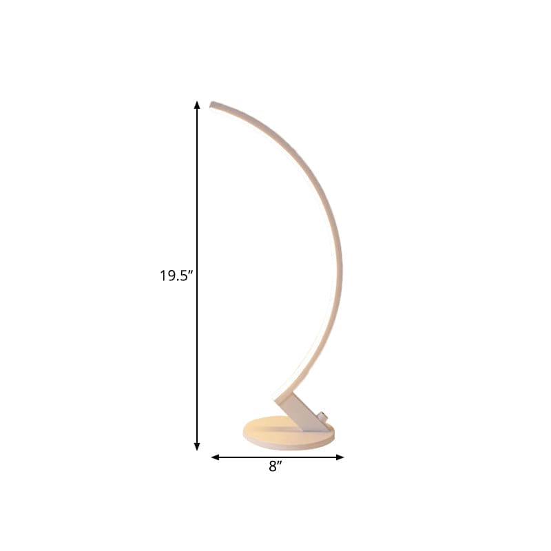 LumoArc – Lampe LED Métal Arc Réglable Noire Salon