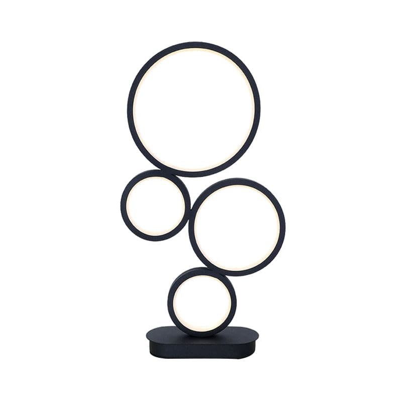 Luméora – Lampe de Table LED Dorée à Structure Superposée pour Salon