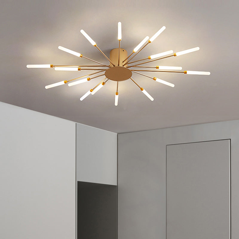 ÉclatNova – Plafonnier LED Moderne Explosion Doré Salon