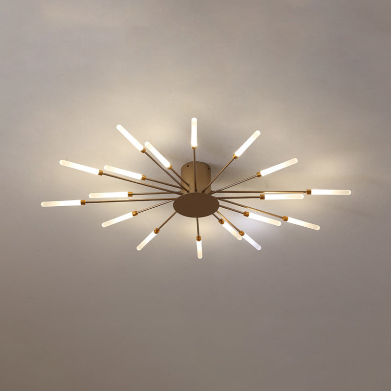 ÉclatNova – Plafonnier LED Moderne Explosion Doré Salon