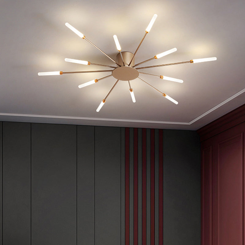ÉclatNova – Plafonnier LED Moderne Explosion Doré Salon