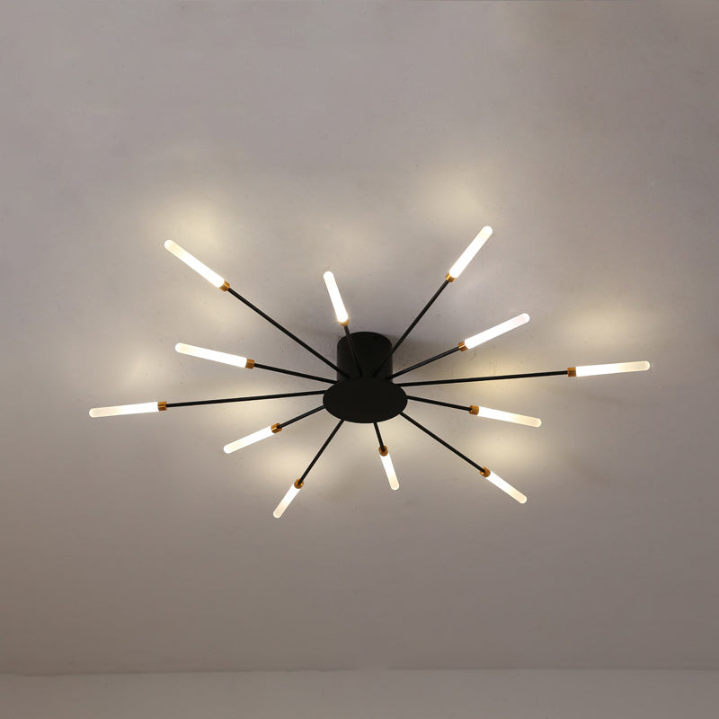 ÉclatNova – Plafonnier LED Moderne Explosion Doré Salon