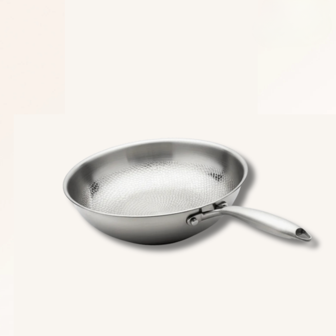 Poêle Wok Titane 32cm – Antiadhésive, Cuisson Saine sans Matière Grasse