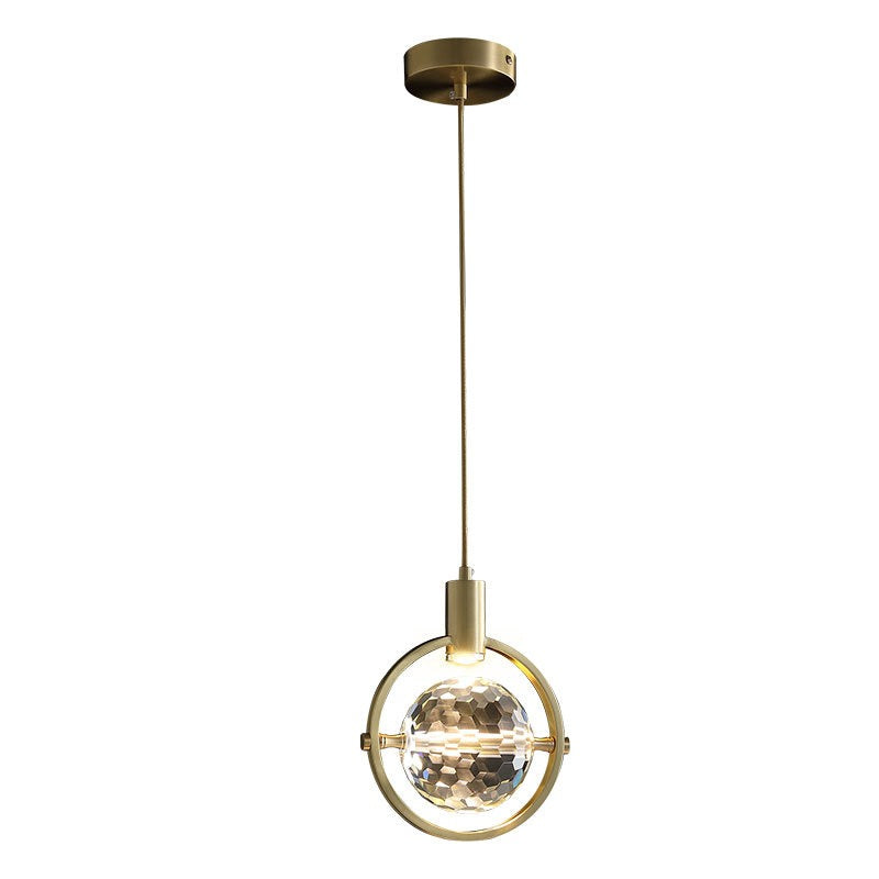 Celiora – Suspension LED Cristal Moderne Salon Blanc