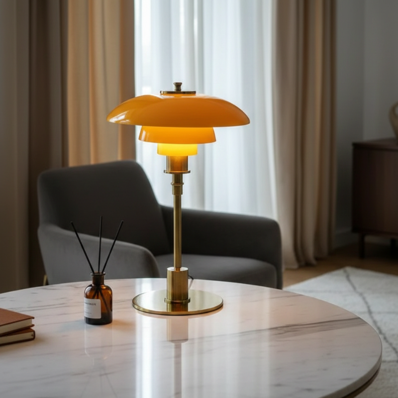 Lumiora – Lampe de Table Nordique LED, Minimaliste, Salon, Verre