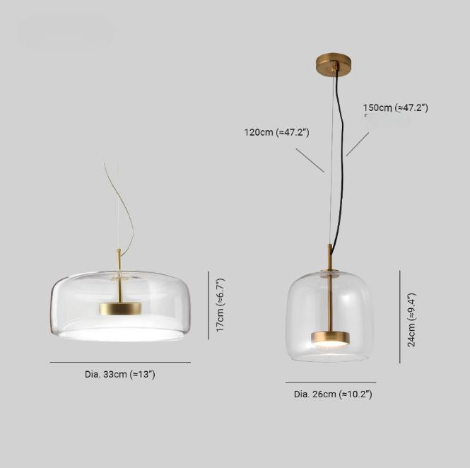 Orvian – Suspension LED Vintage Finition Dorée Salon