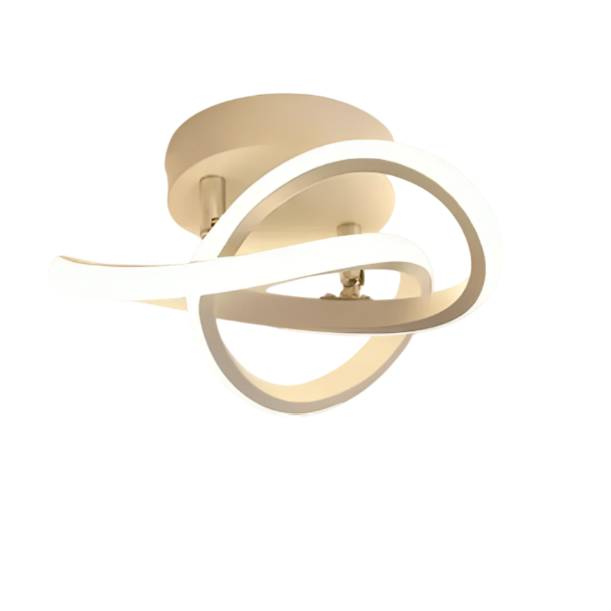 Orbis – Plafonnier LED Double Anneau Moderne Blanc Salon