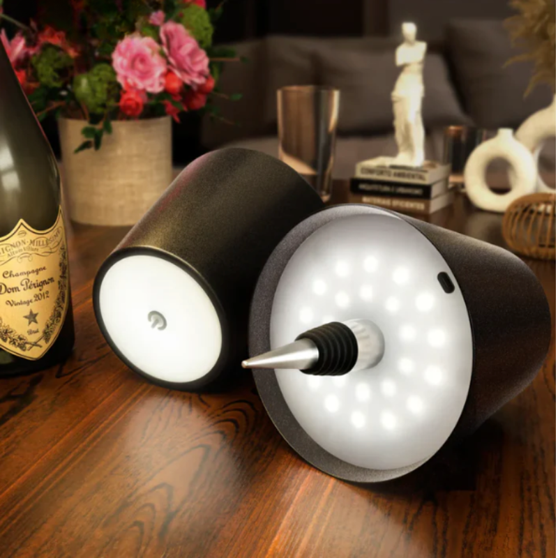 LumiVerre – Lampe de Table Sans Fil Style Bouteille pour Intérieur