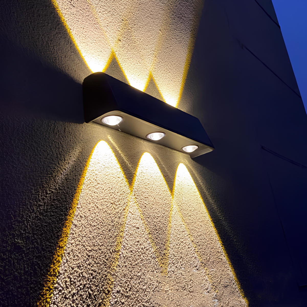 Applique murale solaire LED blanc chaud extérieur jardin IP65 aluminium moderne