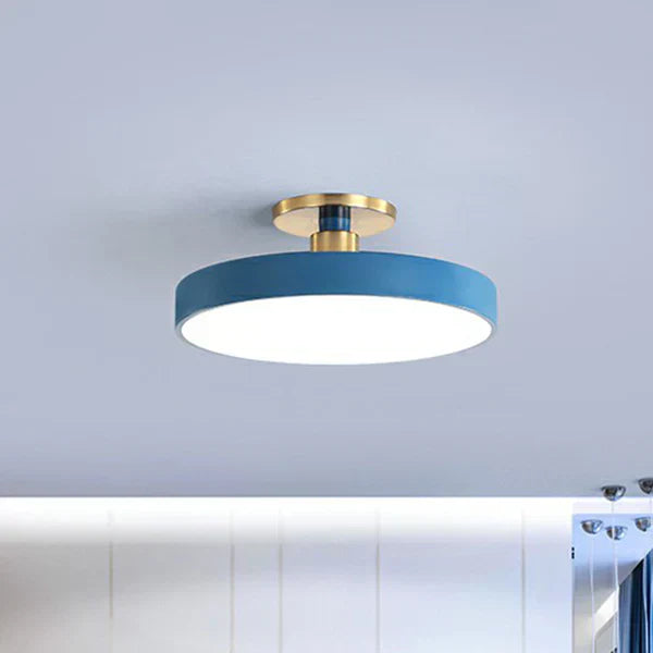 Plafonnier LED Rond Style Nordique Blanc – Salon Moderne