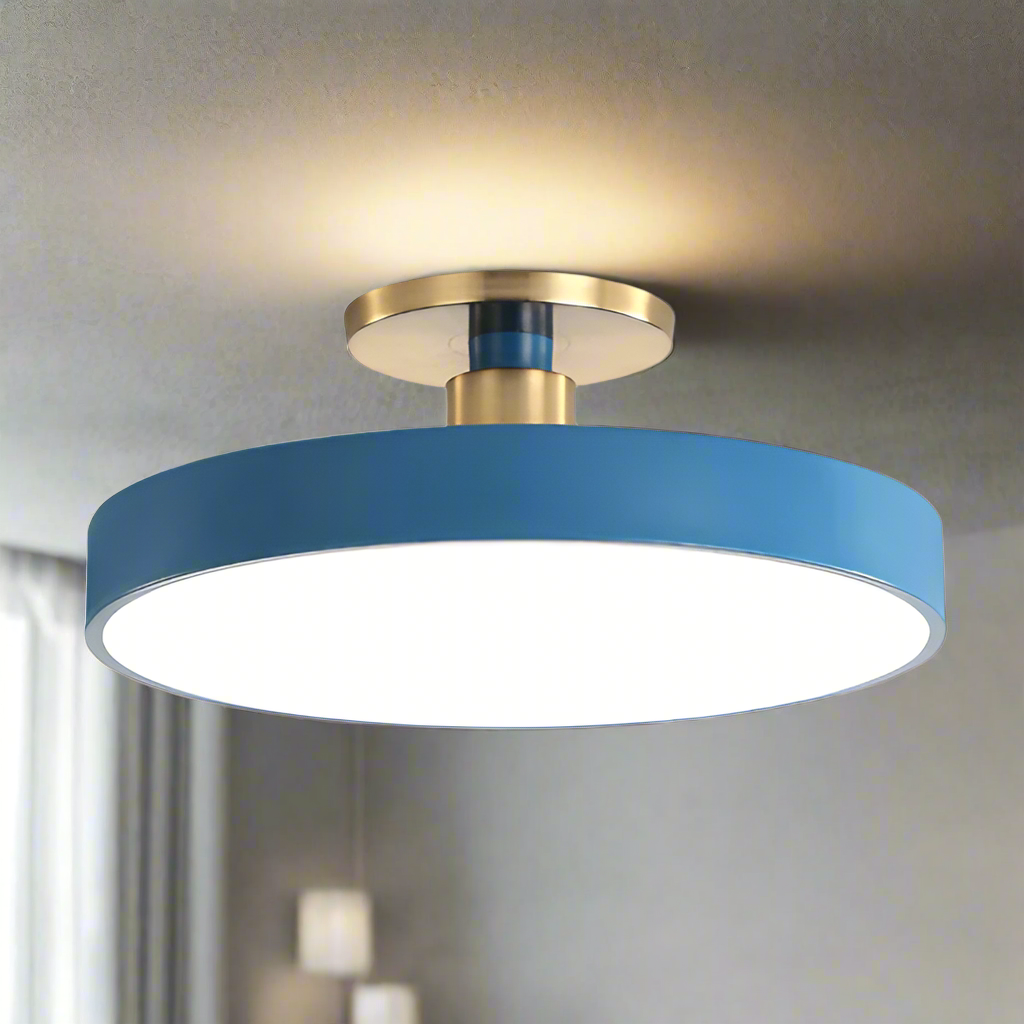 Plafonnier LED Rond Style Nordique Blanc – Salon Moderne
