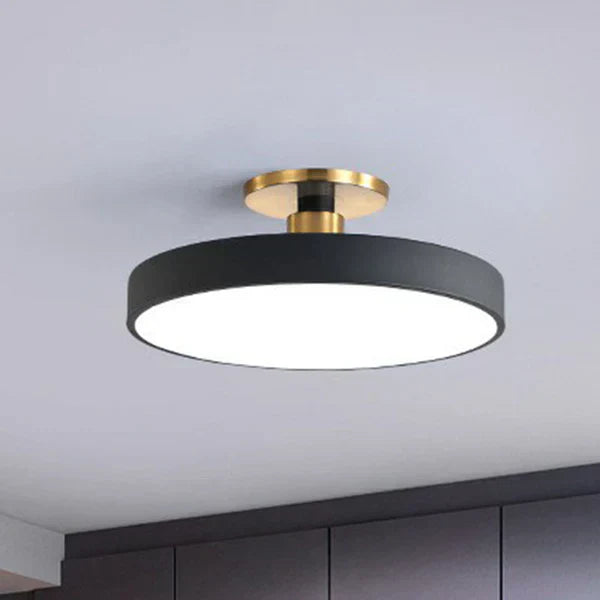 Plafonnier LED Rond Style Nordique Blanc – Salon Moderne