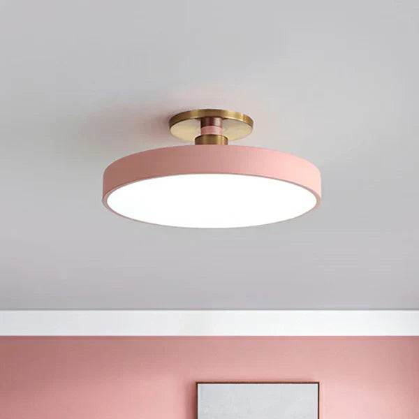 Plafonnier LED Rond Style Nordique Blanc – Salon Moderne