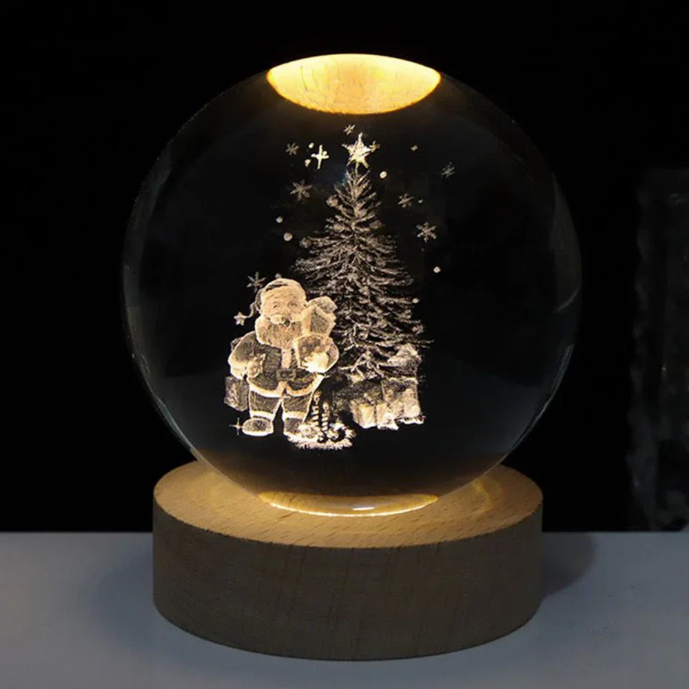 Boule Lumineuse Cristal – Lampe LED Colorée pour Chambre