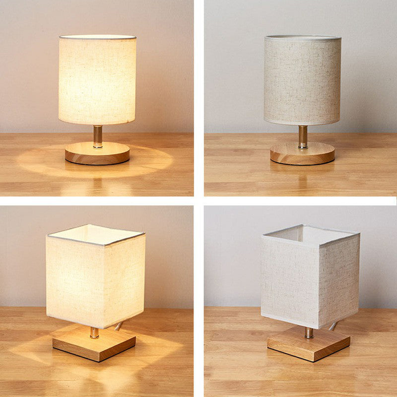 LinnenHout – Lampe de table minimaliste en bois et lin