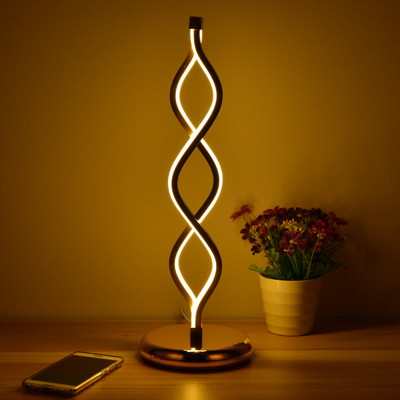 Aurévia – Lampe de Table LED Art Déco Dorée pour Salon