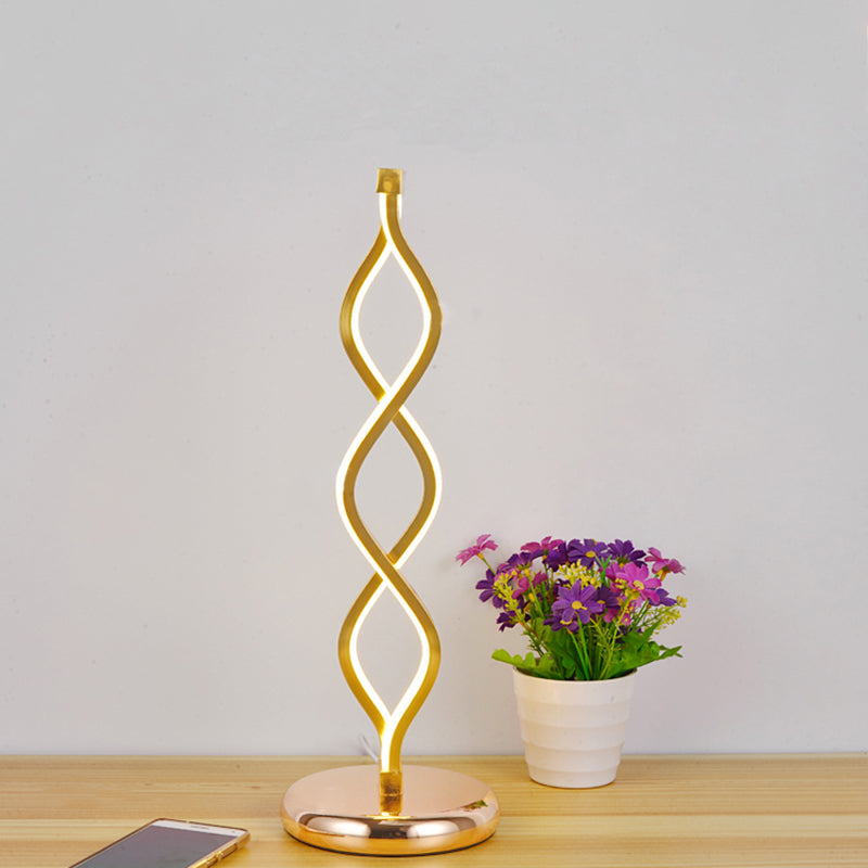 Aurévia – Lampe de Table LED Art Déco Dorée pour Salon