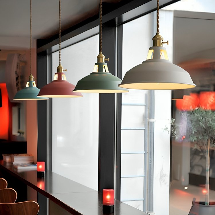 Suspension Vintage Métal 1-Lumière pour Restaurant Moderne