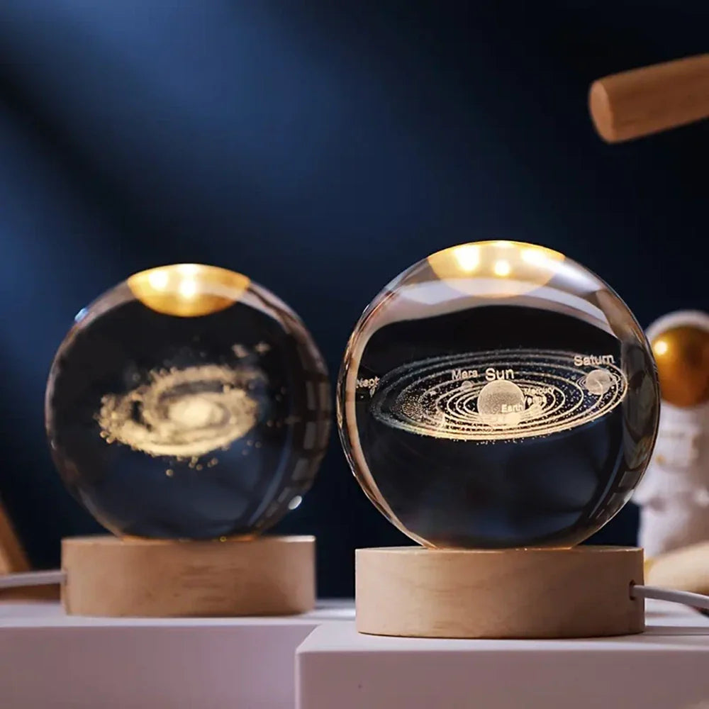 Boule Lumineuse Cristal – Lampe LED Colorée pour Chambre