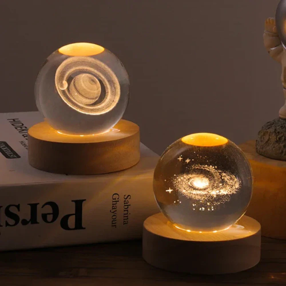 Boule Lumineuse Cristal – Lampe LED Colorée pour Chambre