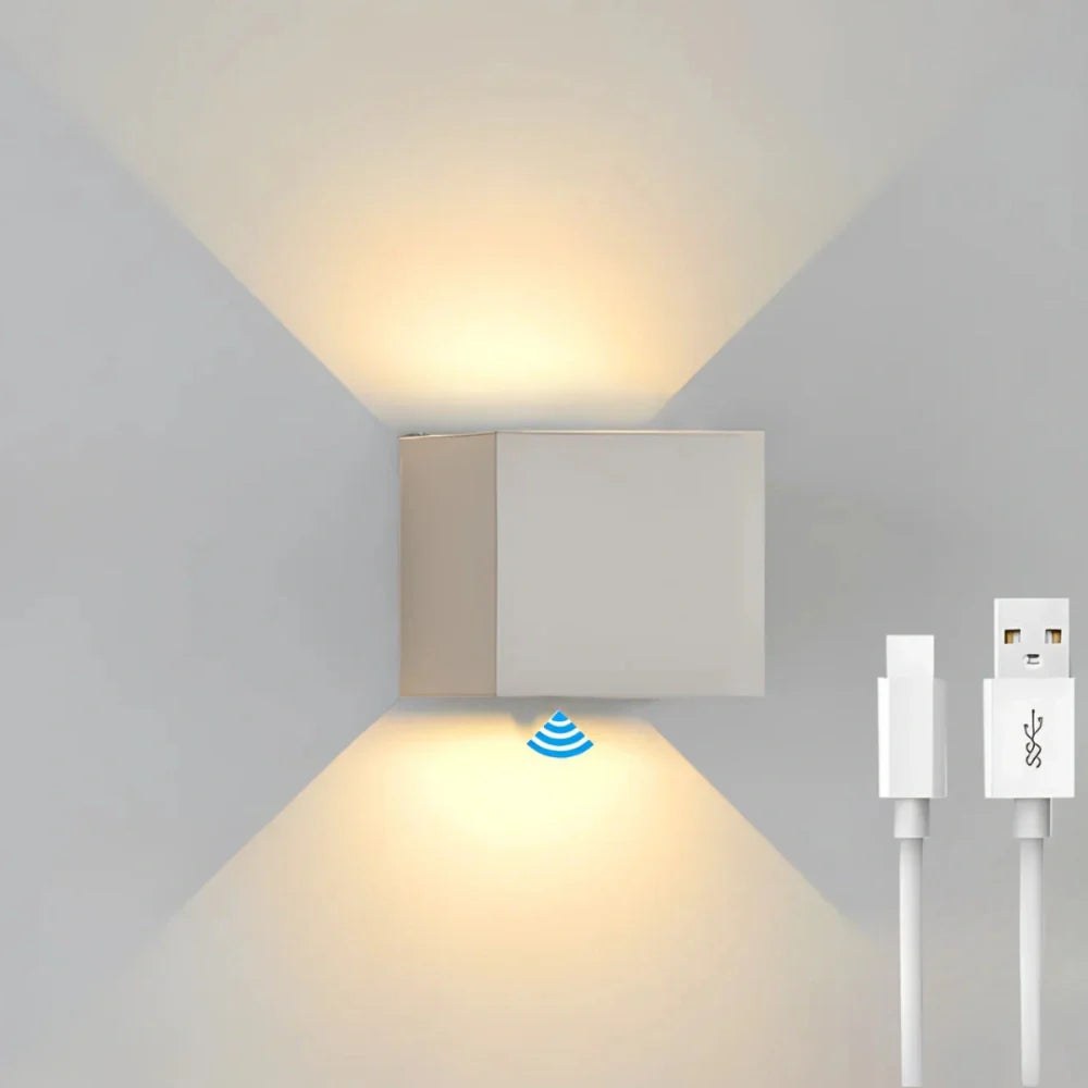 Applique murale LED blanc chaud pour extérieur jardin étanche design moderne décorative et autonome
