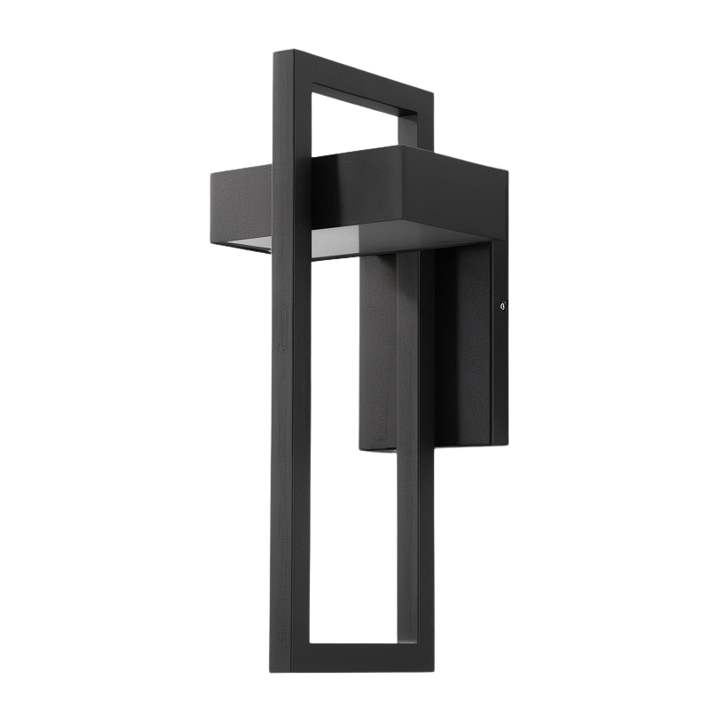 TwilightLux – Applique murale extérieure LED moderne, noir, jardin