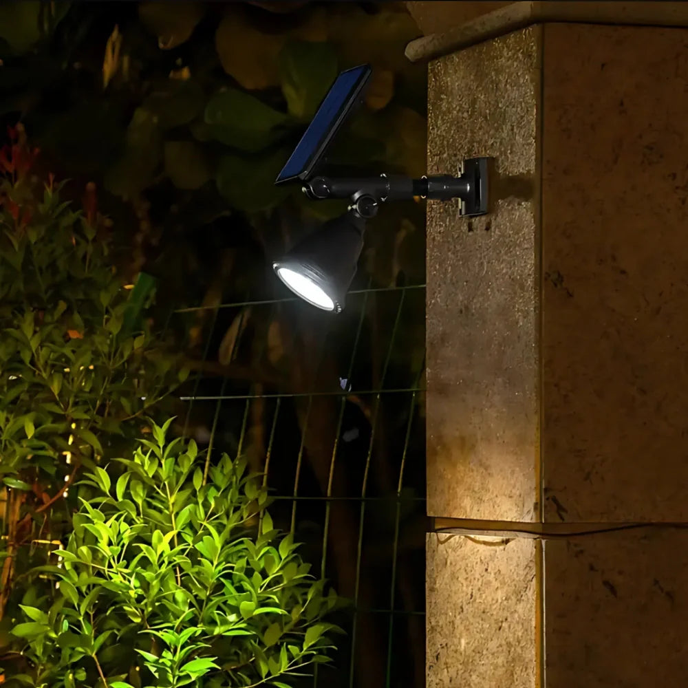 Spot solaire jardin LED solaire extérieur IP55 étanche détecteur crépusculaire design moderne réglable