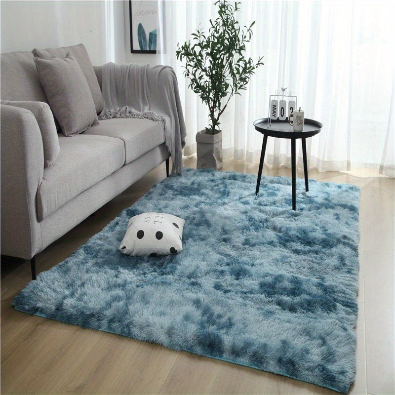 Tapis de Sol Shaggy Polyester Gris 60x90 cm – Antidérapant, Fibres Fines, Lavage Main