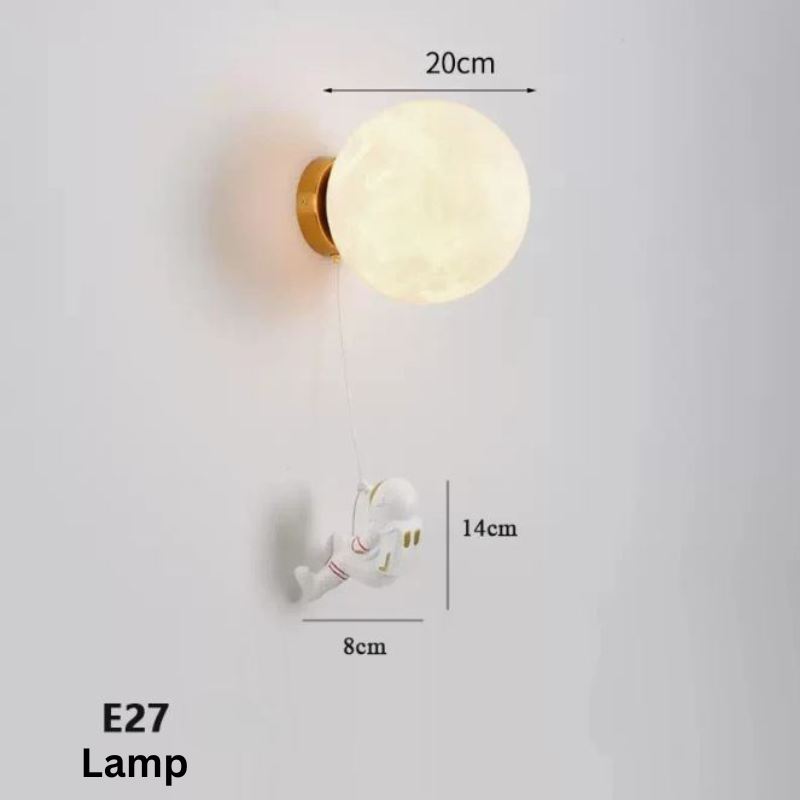 MoonVoyage – Lampe Murale Astronaute en Forme de Lune
