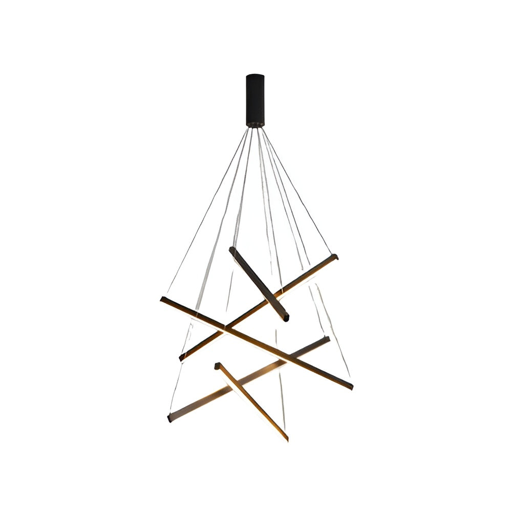LumoNoir – Suspension LED Minimaliste Métal Moderne Lobby