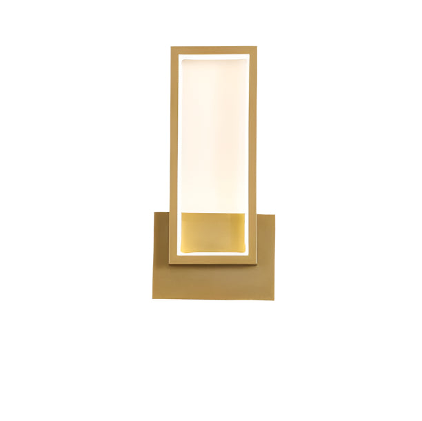 LumoBright – Applique Murale LED Rectangulaire Dorée Salon