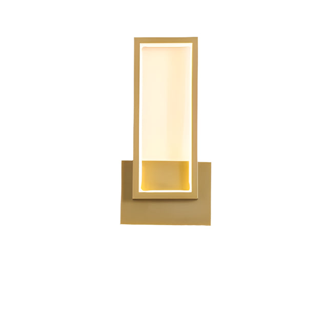 LumoBright – Applique Murale LED Rectangulaire Dorée Salon