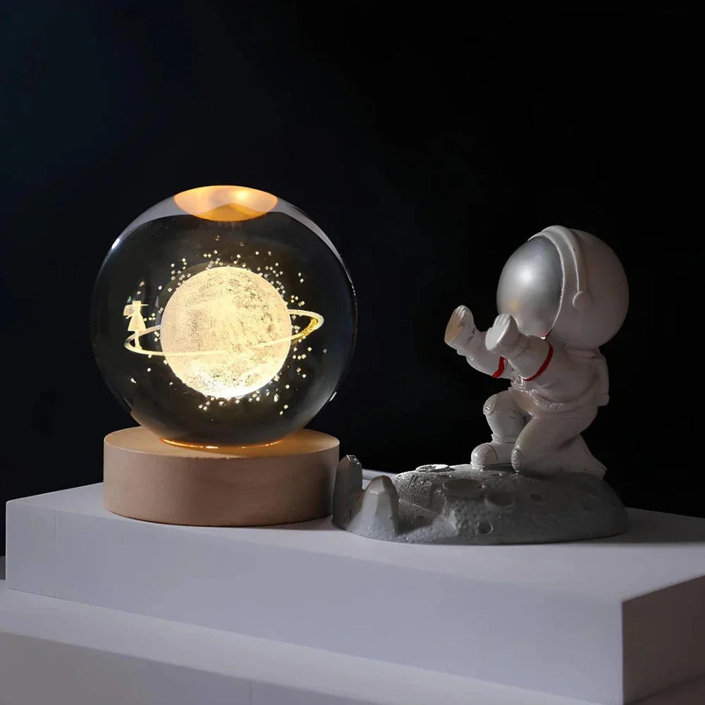 Boule Lumineuse Cristal – Lampe LED Colorée pour Chambre