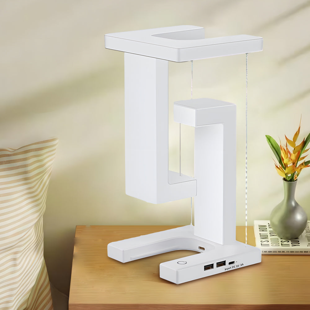EclipseLite – Lampe de table moderne flottante avec LED et charge sans fil