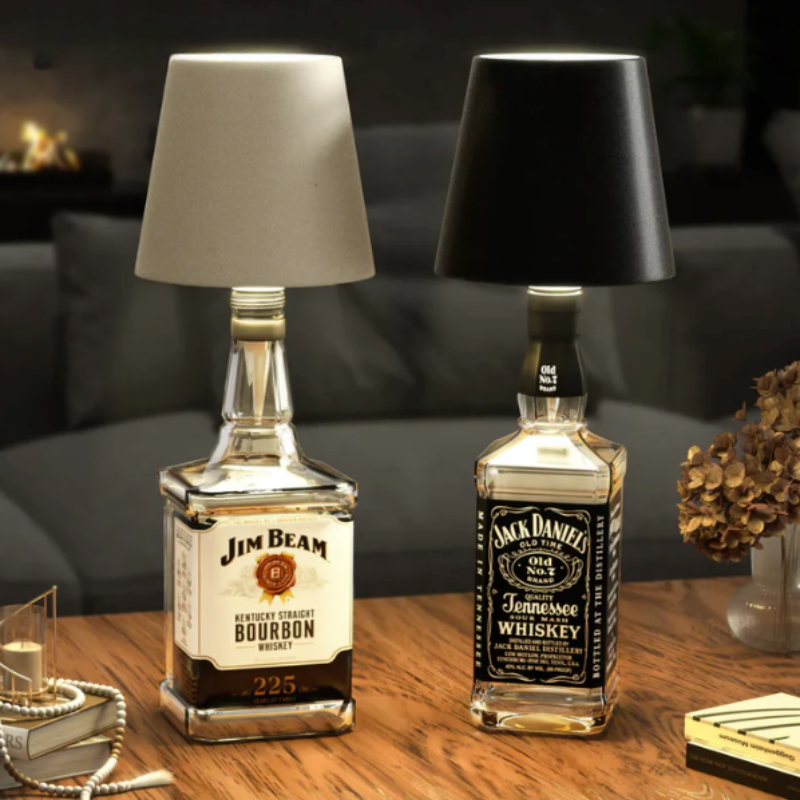 LumiVerre – Lampe de Table Sans Fil Style Bouteille pour Intérieur