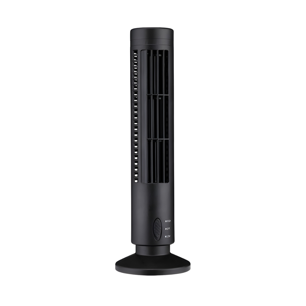 Mini climatiseur sans pales – Ventilateur de table USB compact à 2 vitesses