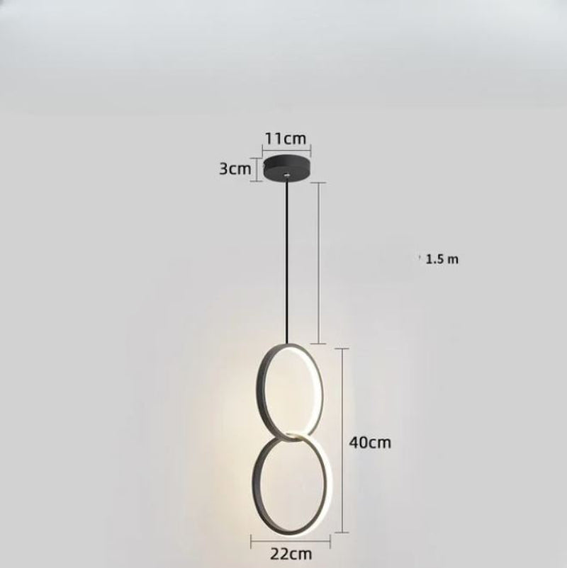 LustraNova – Lustre LED Suspendu Élégant Doré Salon